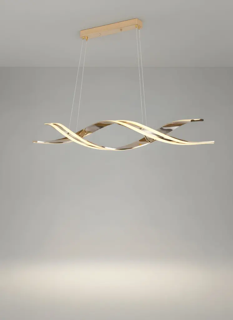 [AN-MK 38/2] The Golden Ribbon Sculptural Pendant
