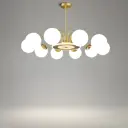 Globe Cluster LED Chandelier, 10 Lights, Gold