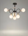 The Orbital Harmony Black & Gold Chandelier