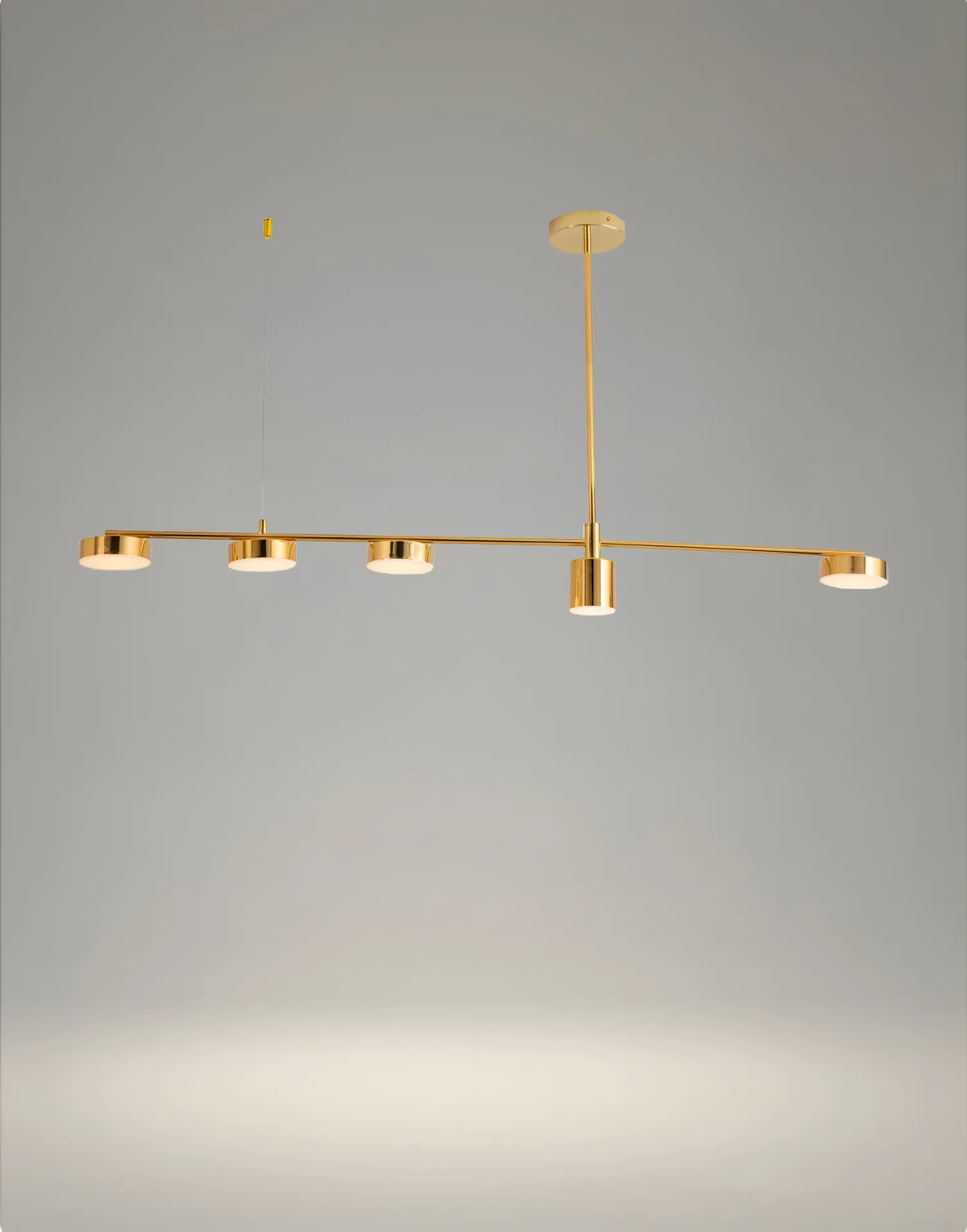 The Golden Horizon Minimalist Linear Chandelier