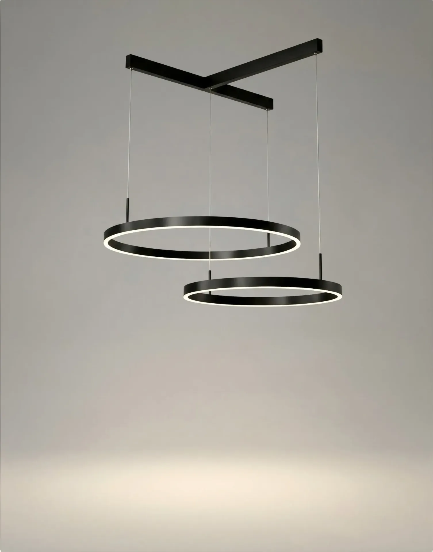 Contemporary Minimalism: Dual-Ring Chandelier