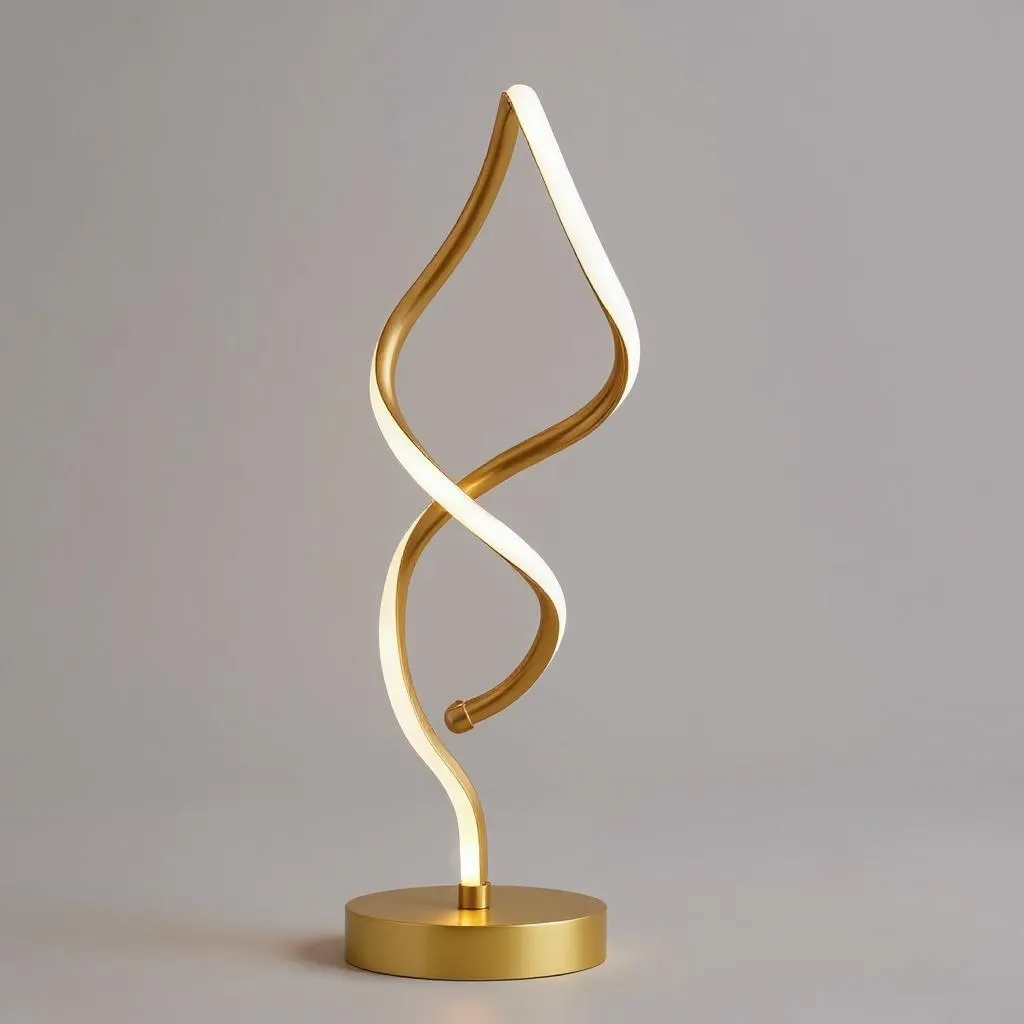 [AN-UR 94GD] The Sovereign Gold Sculptural Helix Lamp