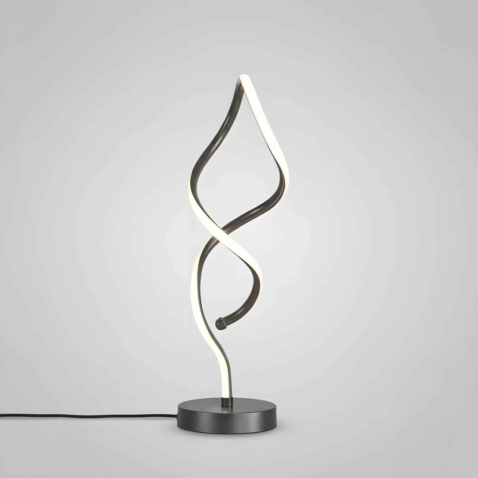 The Obsidian Ribbon Sculptural Lamp