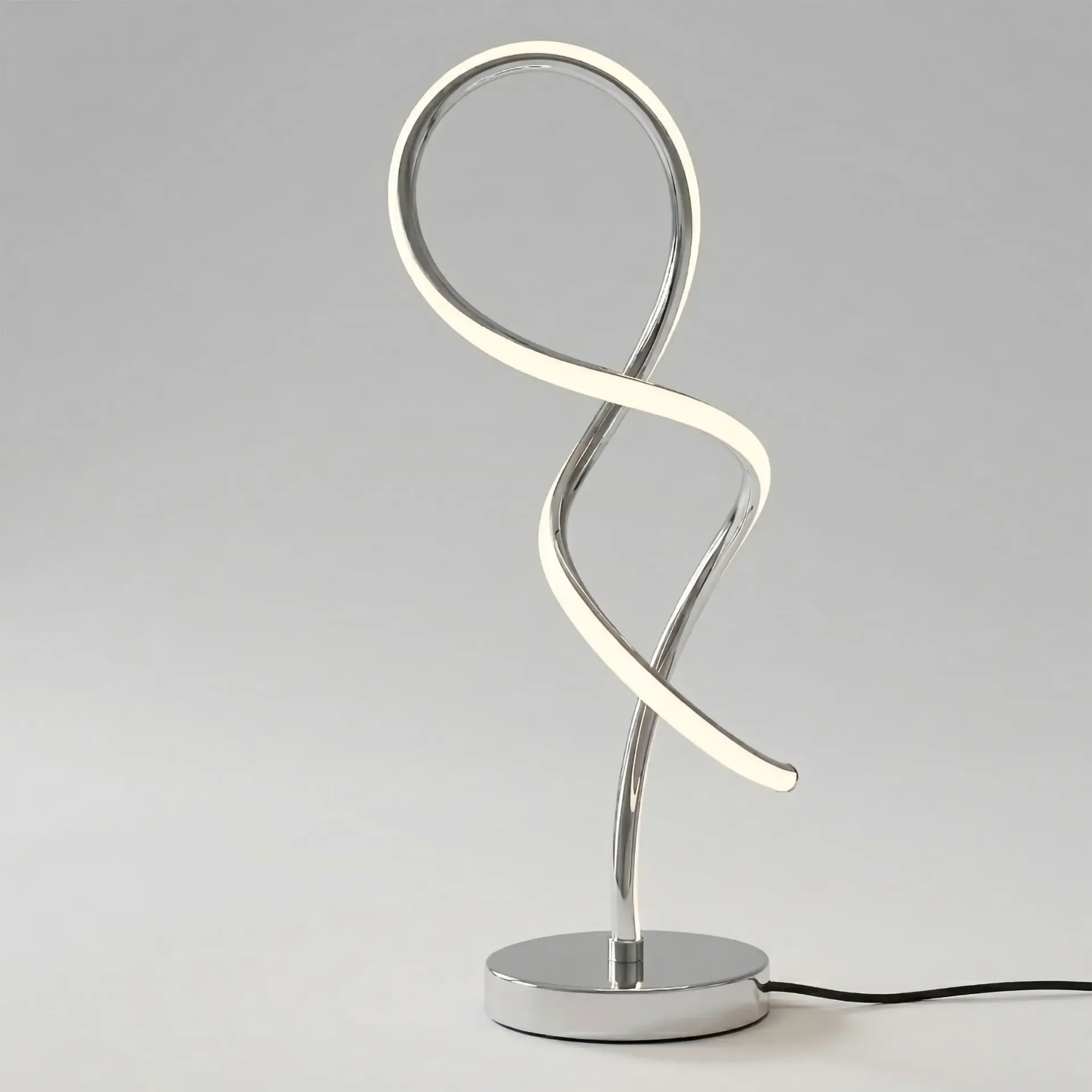 The Argent Spiral Ribbon Lamp