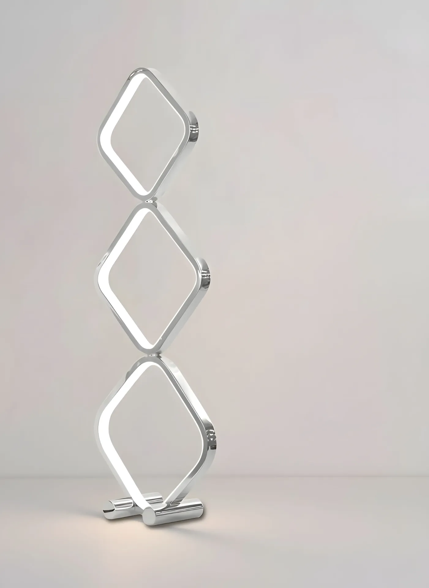 The Argent Tiered Rhombus Lamp
