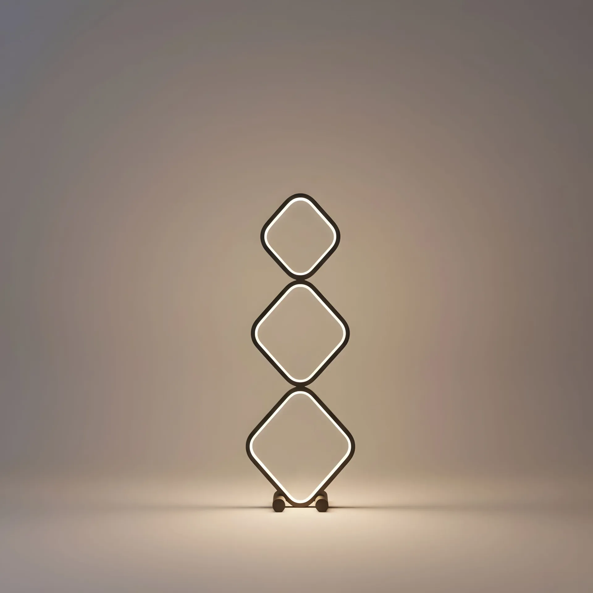 3-Diamond LED Table Lamp, Black