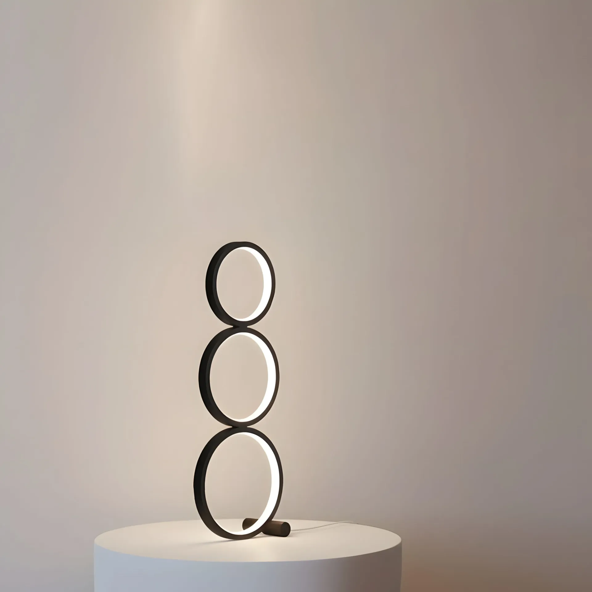 3-Circle LED Table Lamp, Black