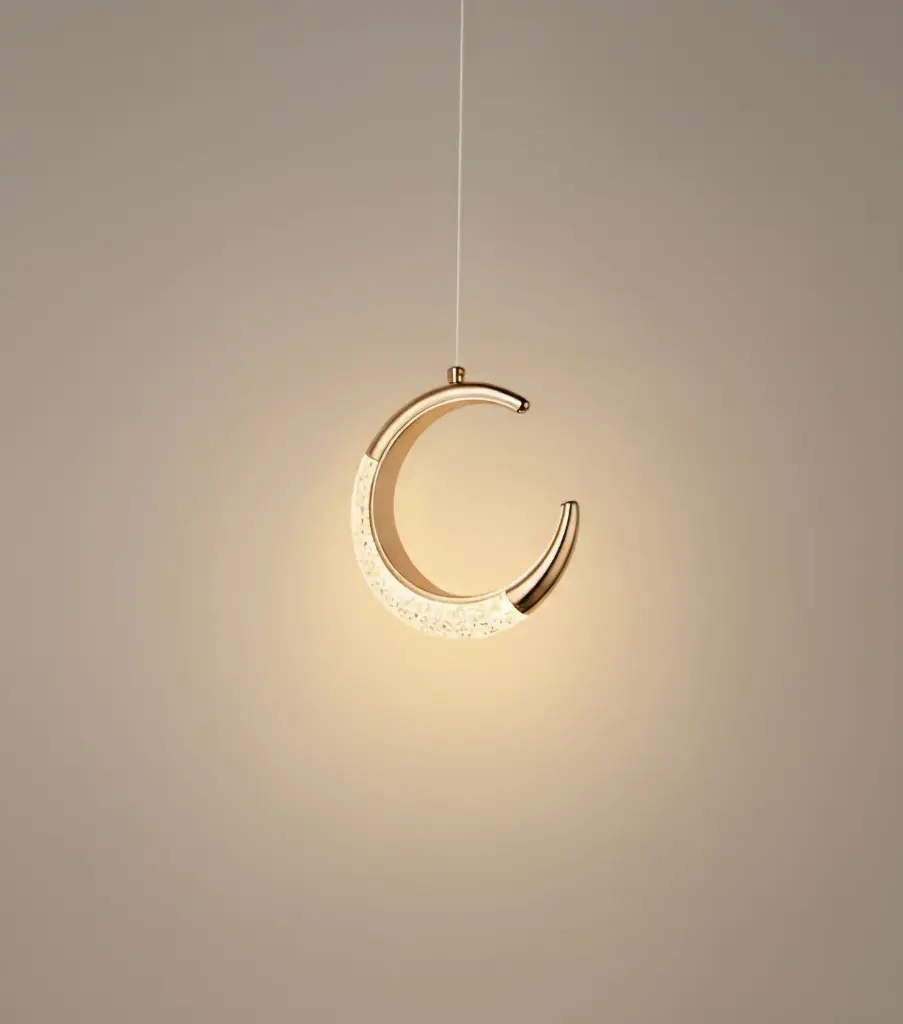 [AN-UR 61] Luxe Crescent Moon LED Pendant Light