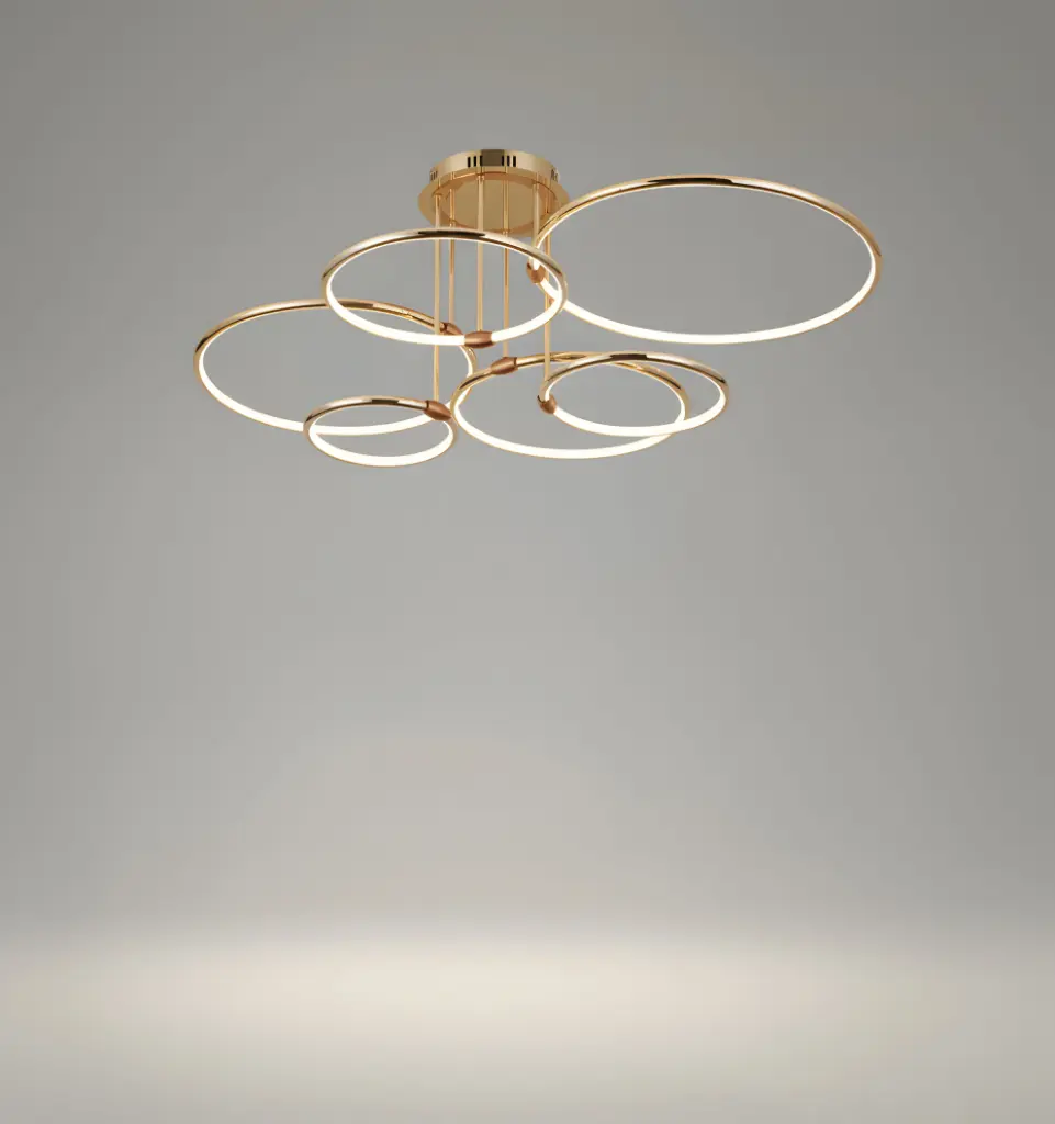 Modern Multi-Ring LED Ceiling Light (1030*680*300mm, 6-Ring)