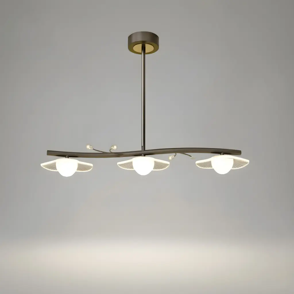 [AN-MK 03/3] Modern Botanical Linear LED Pendant Light