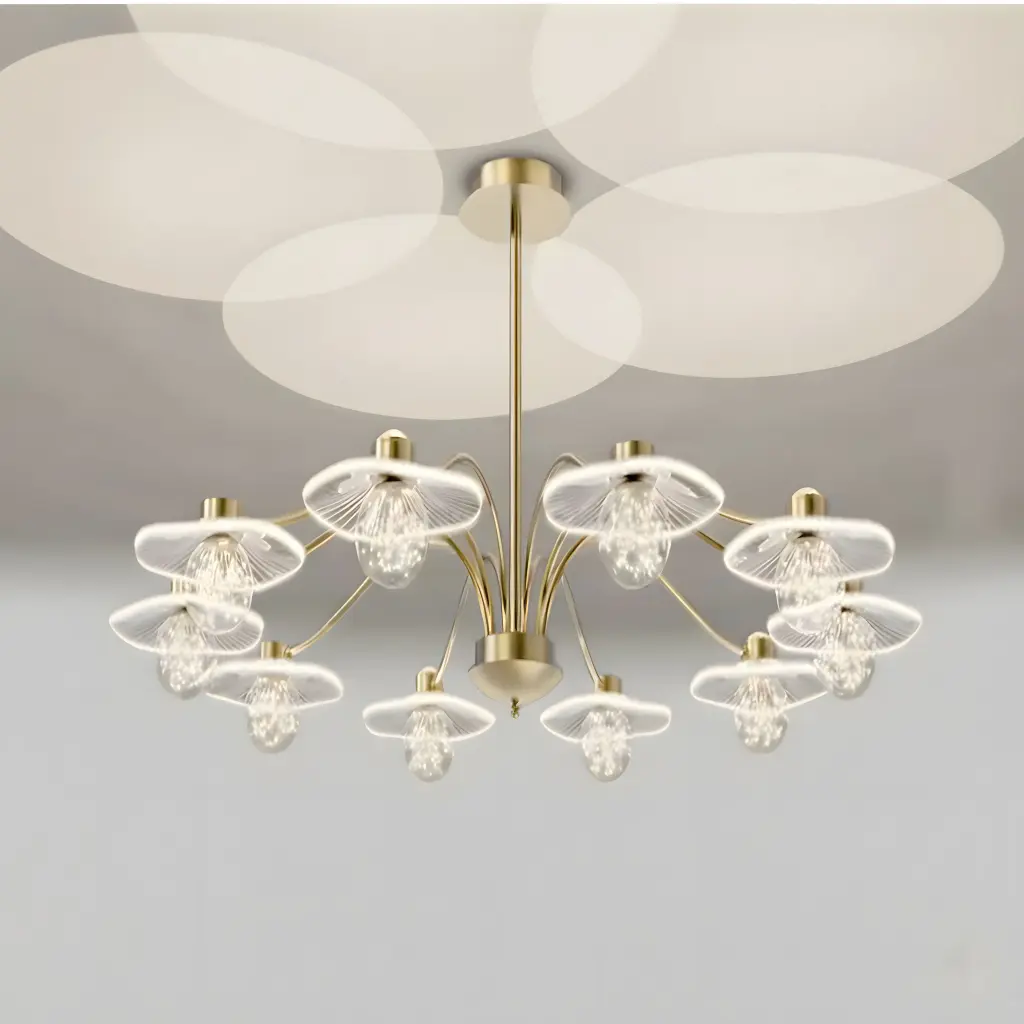 [AN-MK 04/10] Luxurious 10-Light Crystal Bloom Chandelier with Grand Ceiling Glow