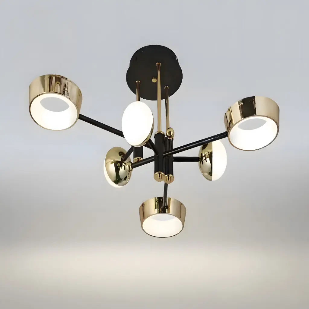 [AN-MK 06/6] Geometric Horizon Black LED Ceiling Light