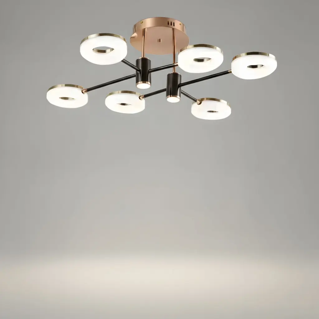 [AN-MK 09/6] Contemporary Ring LED Semi-Flush Mount Light