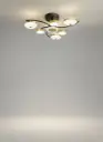 "Spiral Luminance" 3+3 Mixed Texture Ceiling Light